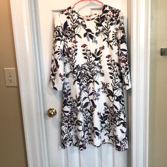 White Floral Dress - Picture 1 of 2